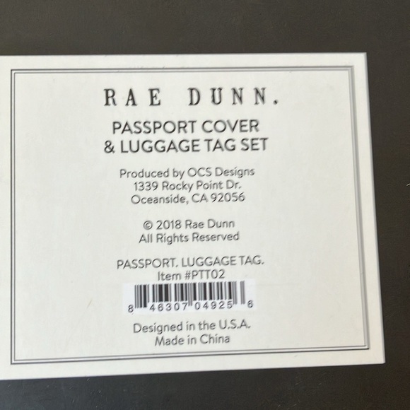 Rae Dunn: White Passport Cover & Luggage tags- new in box - Picture 6 of 16